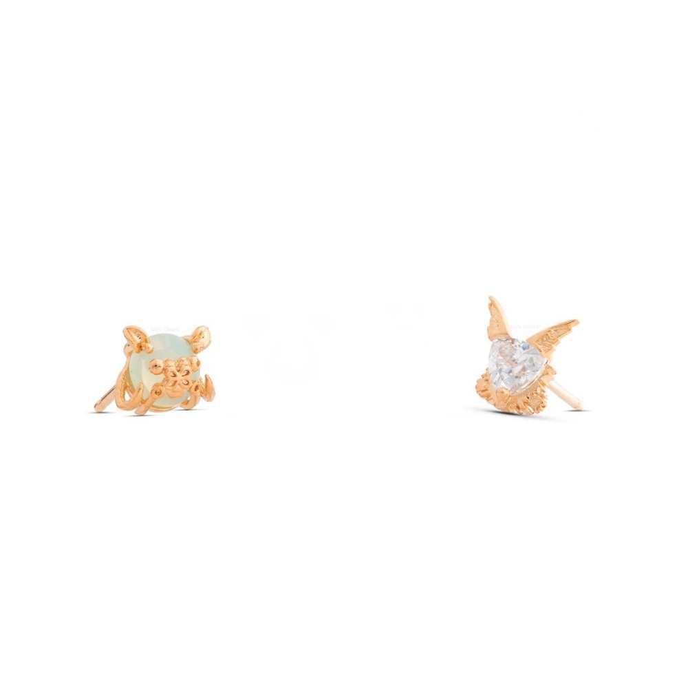 Girls Crew Star Wars Tauntaun Vulptex Stud Earrings Rose Gold Set New 18K GP - Picture 2 of 8